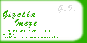 gizella incze business card